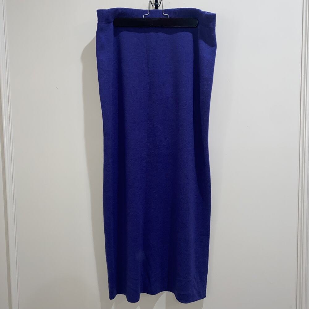 EILEEN FISHER NWT $168 Merino Wool Knit Straight Skirt Sz L Designer Fall Winter